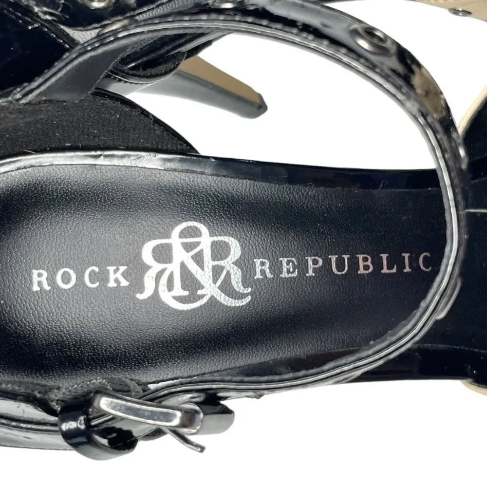 Rock Republic Womens Holt Tan Vegan Leather Limited Ed. Stiletto Heel Size 9.5 M
